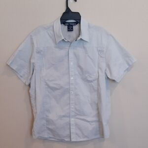 Arc'teryx Men's Light Gray/White Button Down SS Shirt